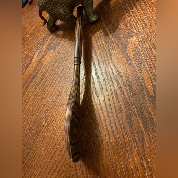 Beautiful Colorful Carved Heavy Wooden Kitchen Spatula! - Picture 11 of 16